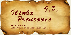Ilinka Prentović vizit kartica